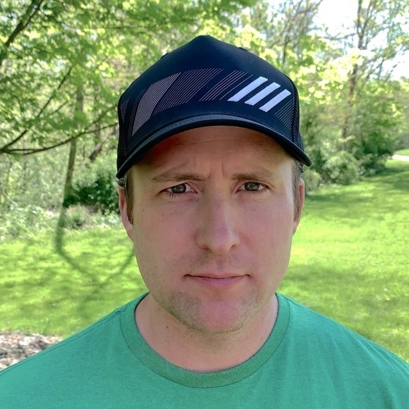 𝅺ADIDAS gold black mesh trucker hat ball cap - Picture 2 of 8